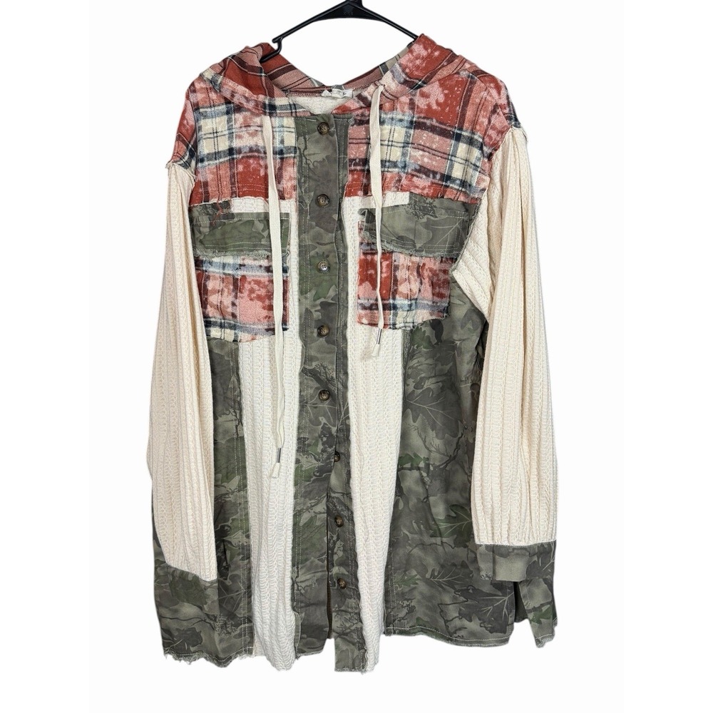 POL Multicolor Patchwork Hoodie